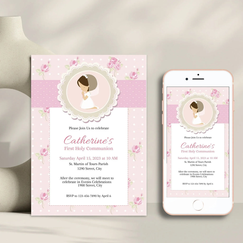First Holy Communion Invitation - Lovely Party