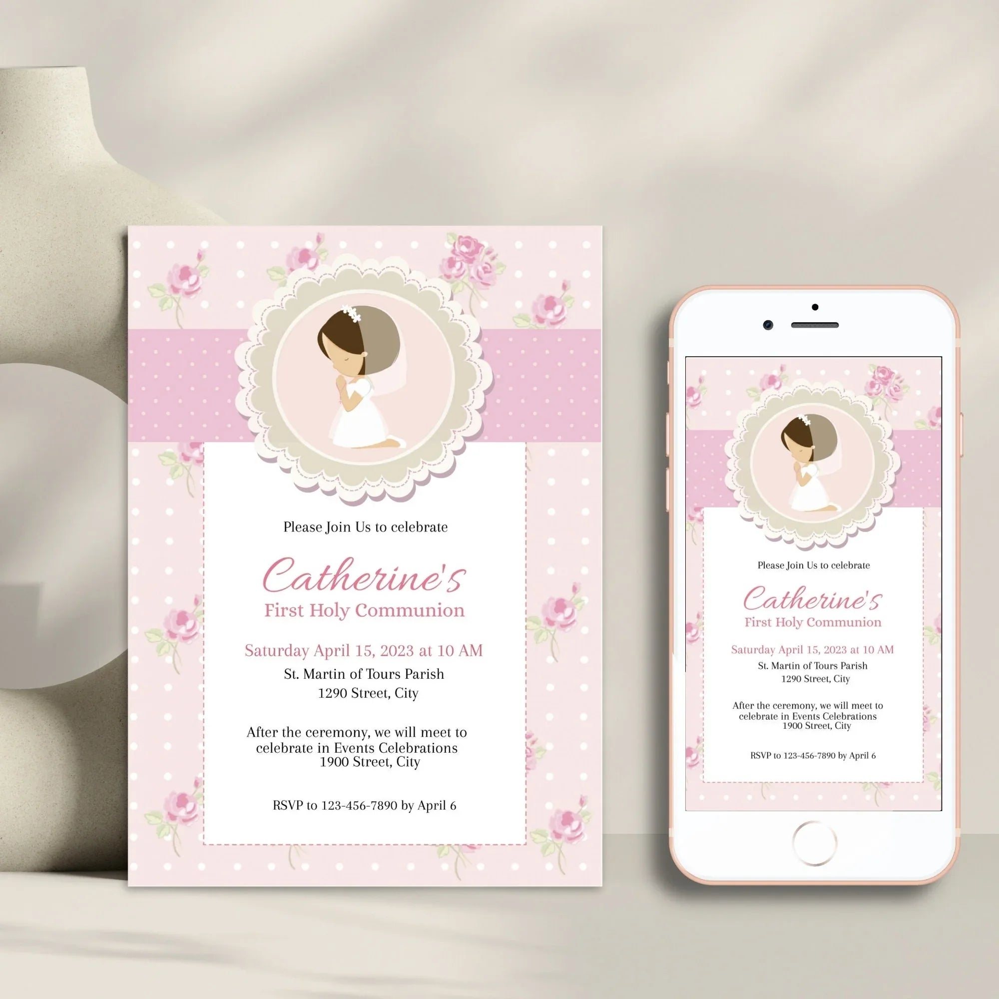 First Holy Communion Invitation - Lovely Party