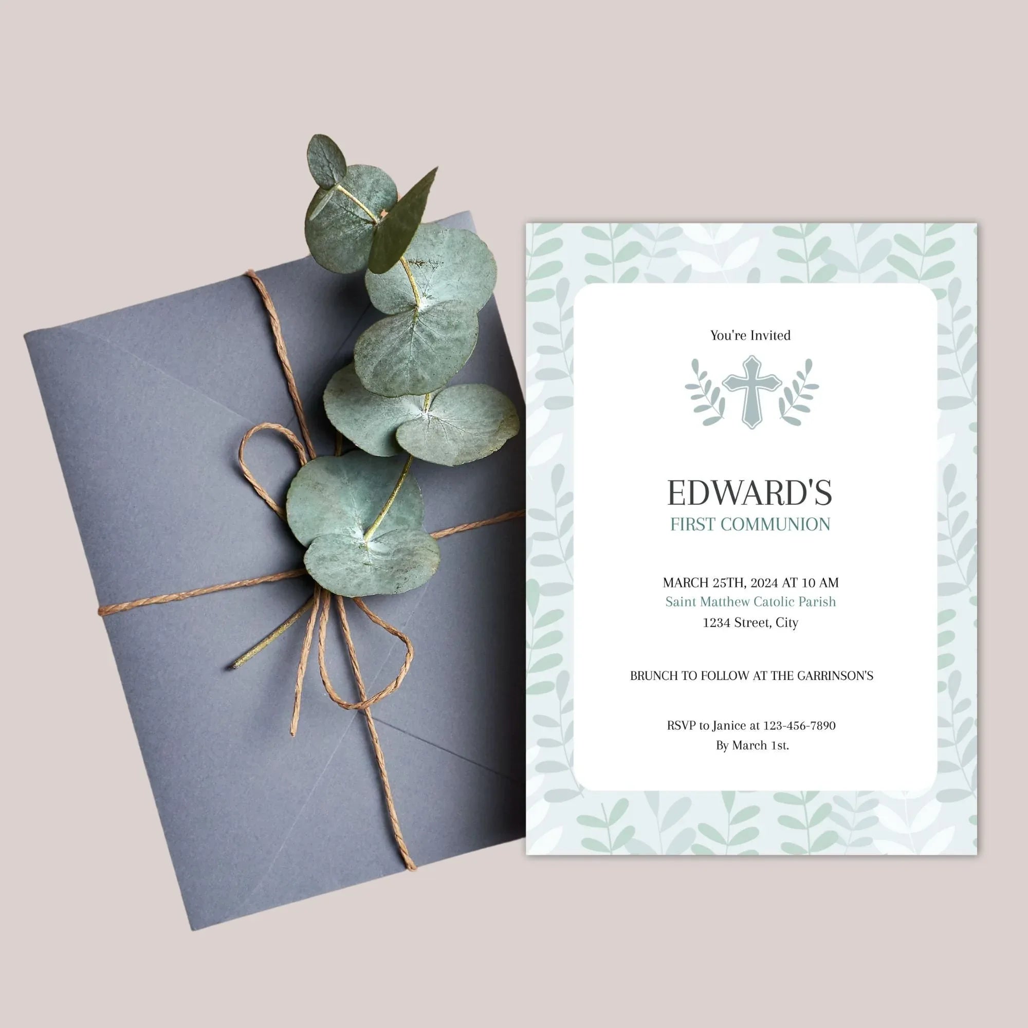 Green Leaves First Holy Communion - Lovely Party