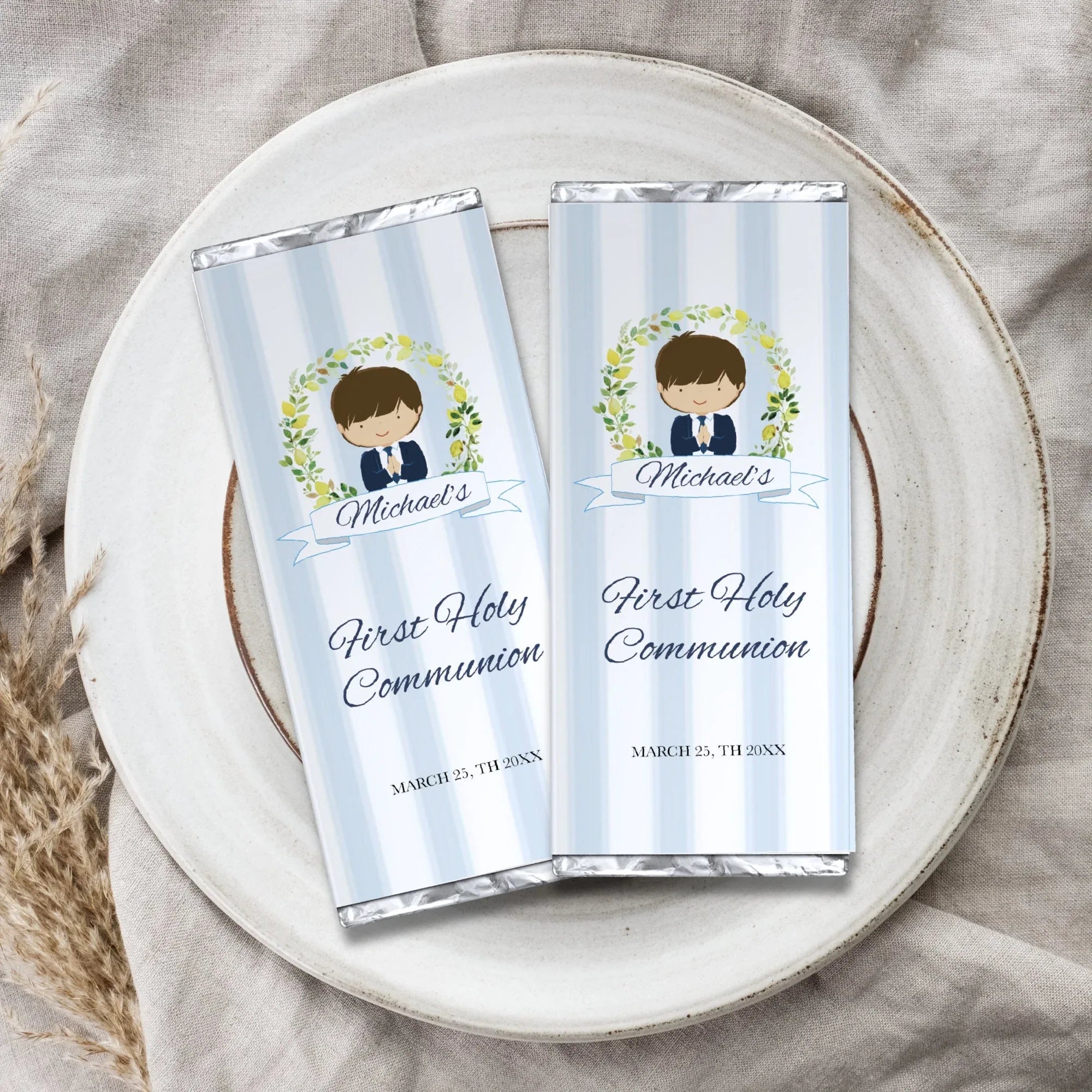Communion Chocolate Bar Wrapper - Lovely Party