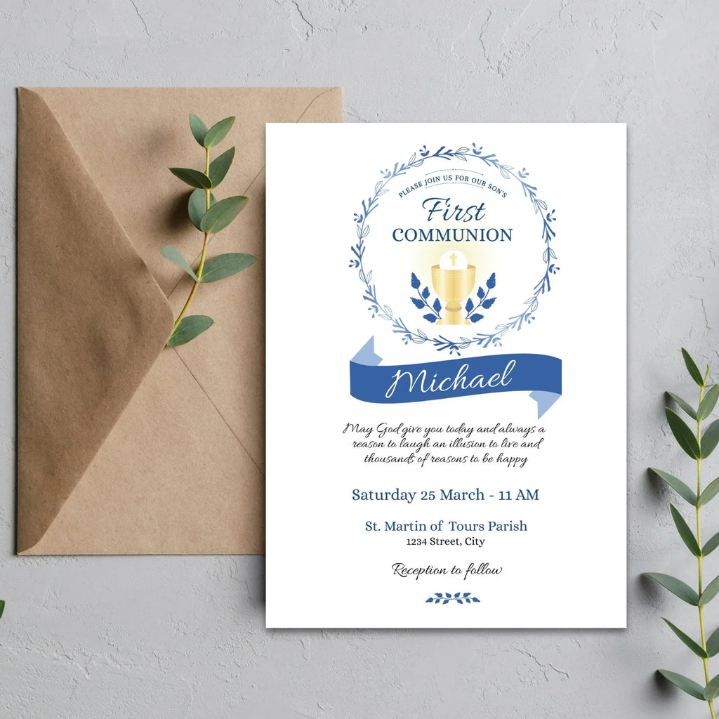 Elegant Communion Invitation - Lovely Party