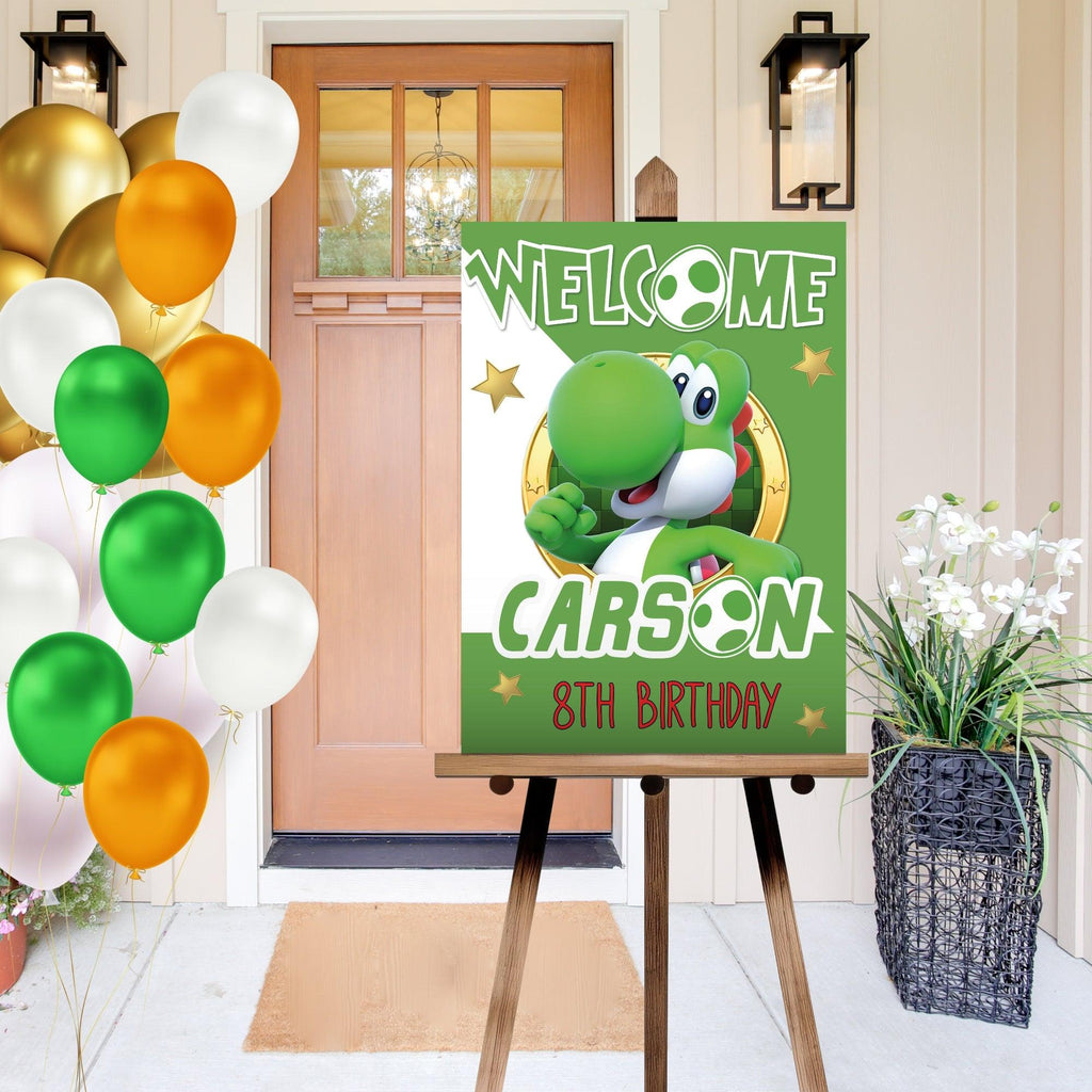 Yoshi Party Bundle Pack Editable Templates - Nintendo Birthday Decorations Digital Download