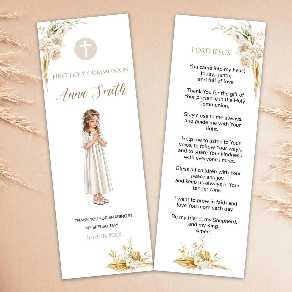 Neutral First communion Bookmark - Lovely Party