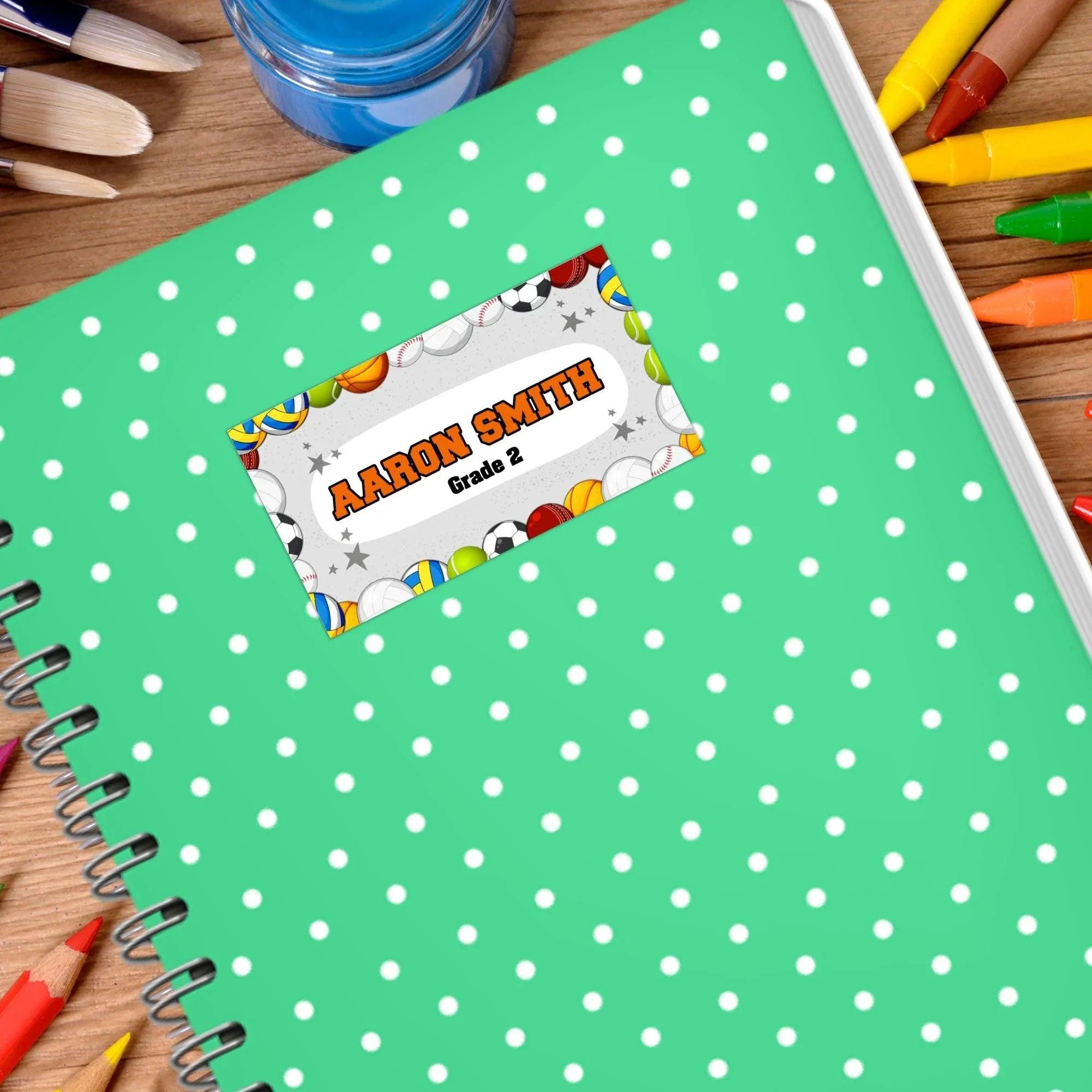 Sports Printables Labels, Preschool labels, Personalized kids labels, Children's Name Labels, School supplies stickers, School Name Labels - Lovely Printable Party