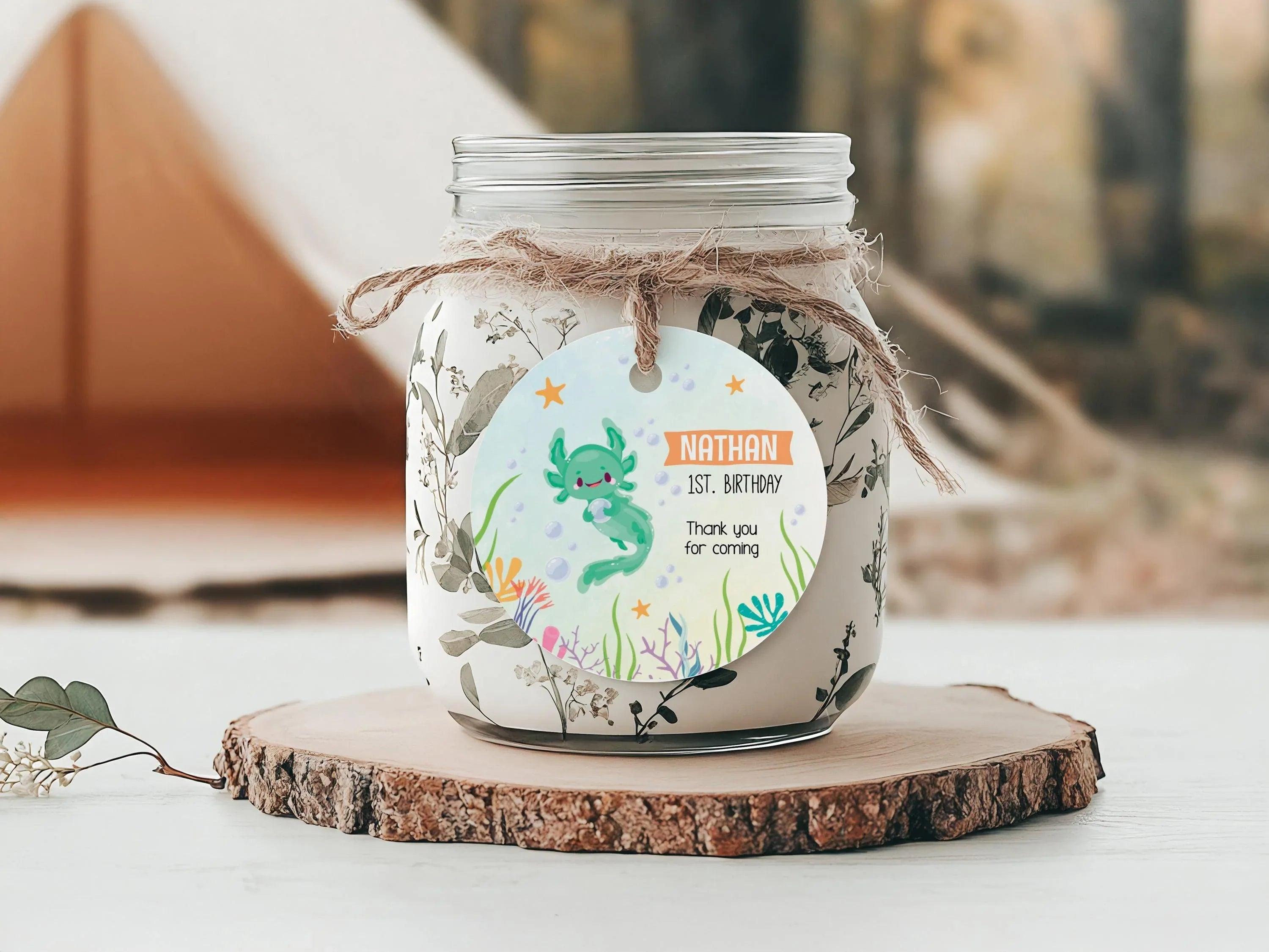 Editable Axolotl Sticker - Instant Download Digital Template - Lovely Printable Party