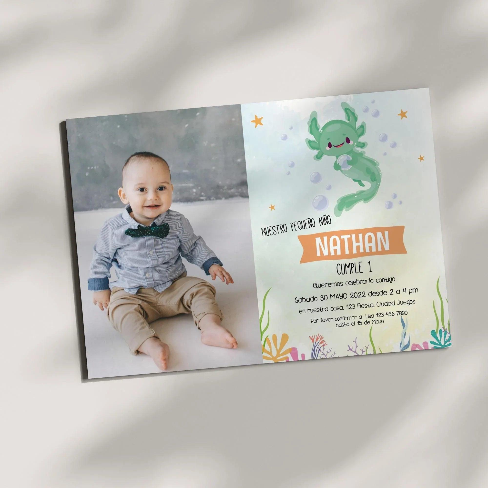 Axolotl Birthday Invitation Instant Download Digital template - Lovely Printable Party