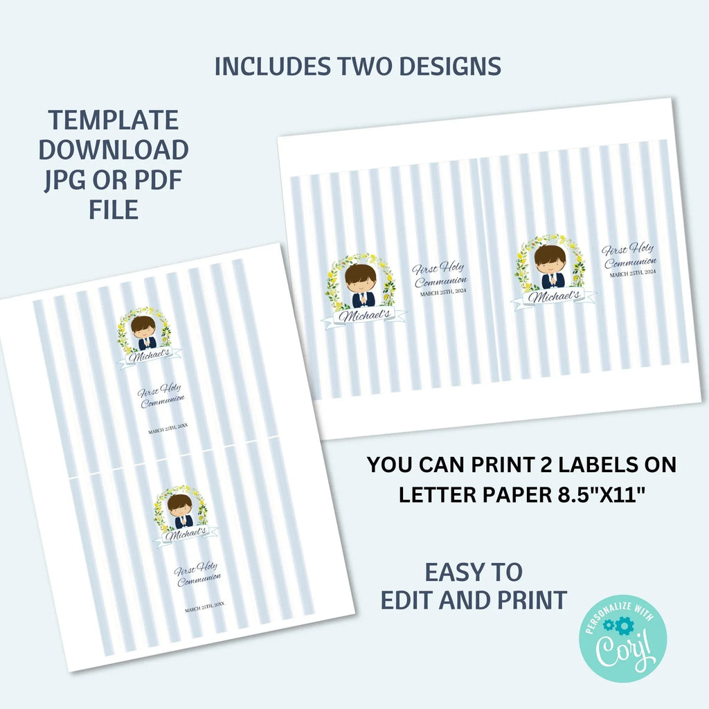 Communion Chocolate Bar Wrapper - Lovely Party