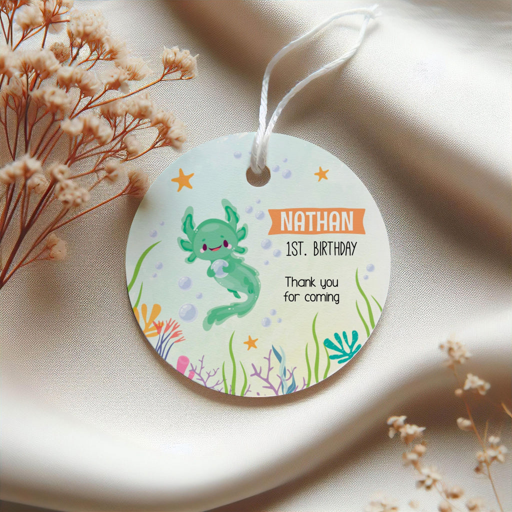 Editable Axolotl Sticker - Instant Download Digital Template - Lovely Printable Party