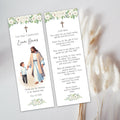 Jesus and boy white flowers Communion Bookmark - Lovely Party