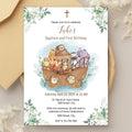 Noah's Ark Baptism & 1st Birthday Invitation Template – Editable Corjl Digital Download - Lovely Printable Party