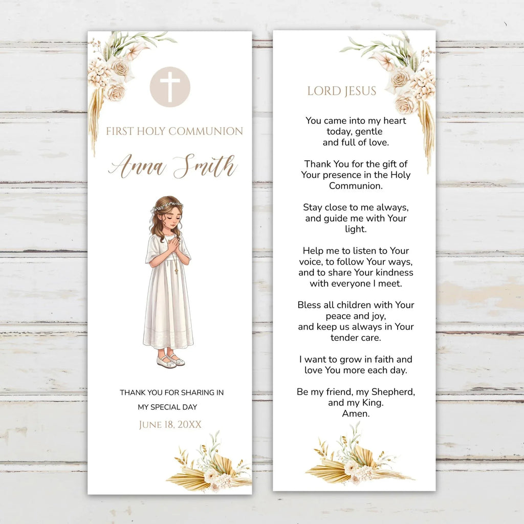 Neutral First communion Bookmark - Lovely Party