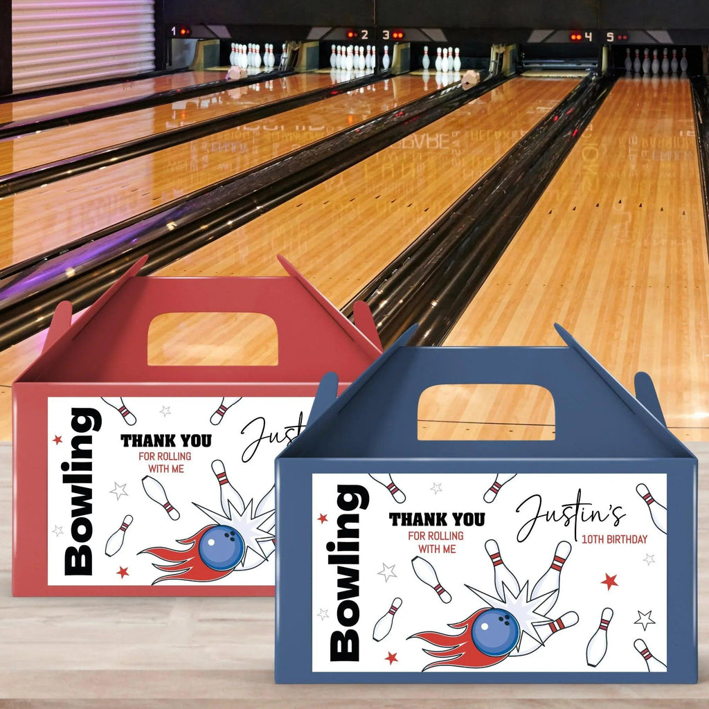 Bowling Party Decorations | Editable Bowling Birthday Package | Bowling Printable Party Supplies - Lovely Printable Party