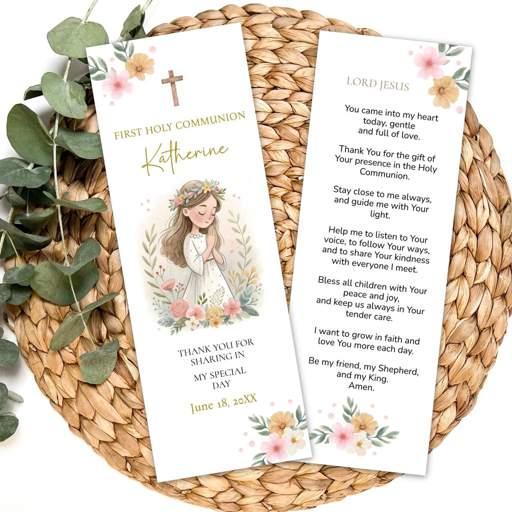 Boho communion Bookmark - Lovely Party