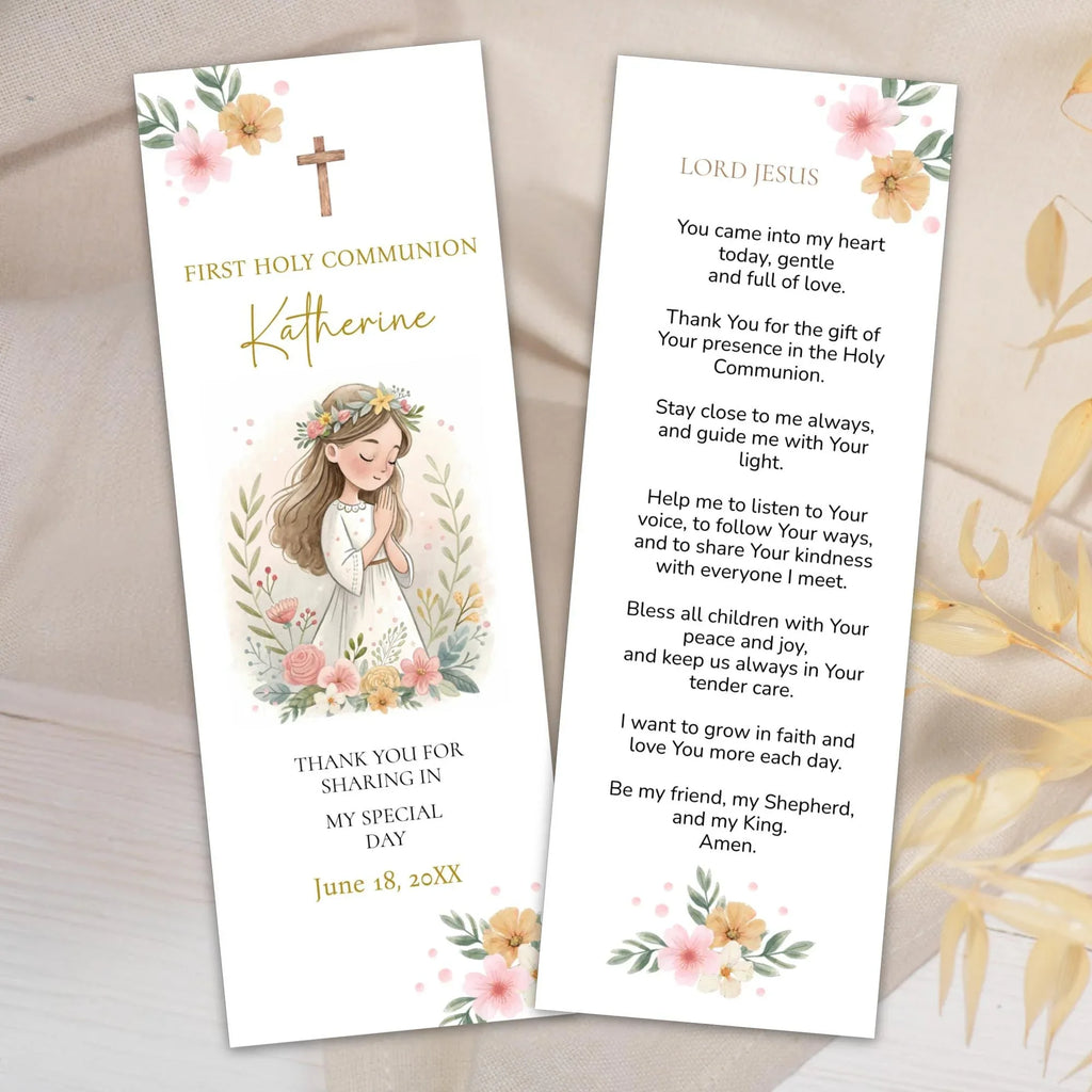 Boho communion Bookmark - Lovely Party