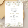 Baptism Invitation Girl | Wildflower Christening Template | Printable Baptism Card | Baby Girl Baptism Invite | Instant Download - Lovely Printable Party