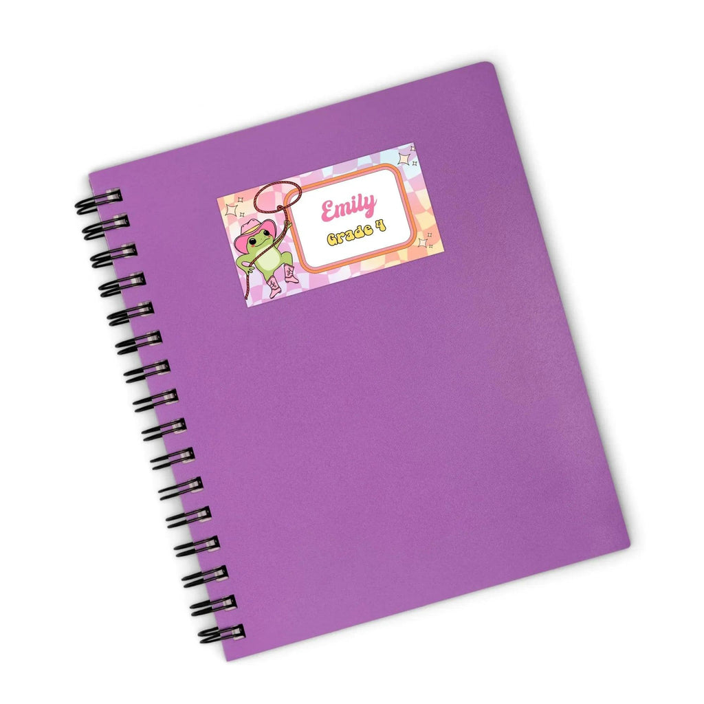 Retro Frog Stickers, Classroom Printables, School name labels, Classroom Labels, School supply labels, Editable Labels - Lovely Printable Party
