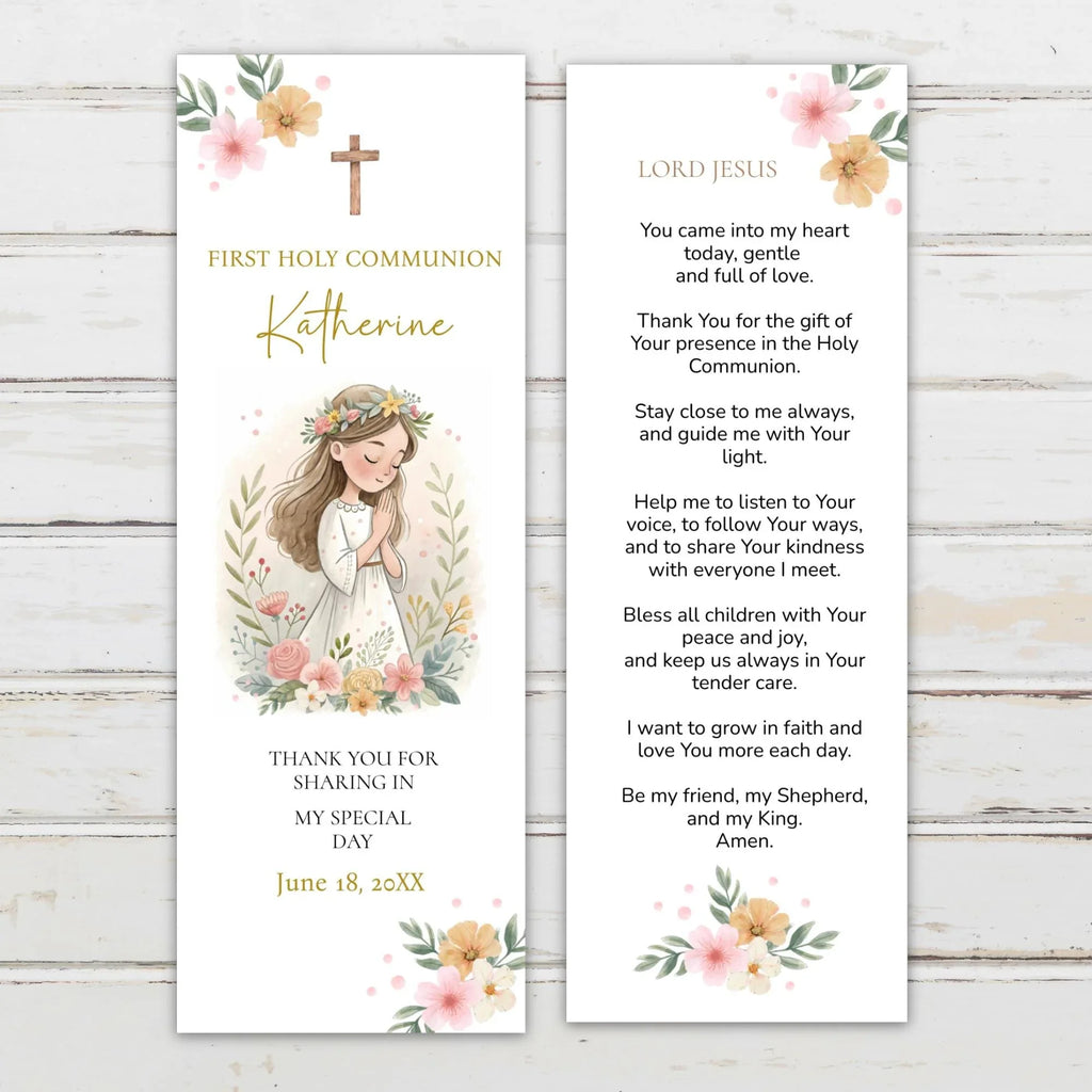 Boho communion Bookmark - Lovely Party