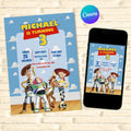 Toy Story Birthday Invitation Editable Template - Woody Buzz Party Invite Digital Download