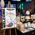 Bowling Birthday Party Bundle | Classic Bowling Decor Kit Boy | 8 Pieces | Editable Corjl Template | Instant Download