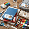 Kawaii Capybara School Name Labels | 21 Printable Stickers | Canva Template | Instant Download