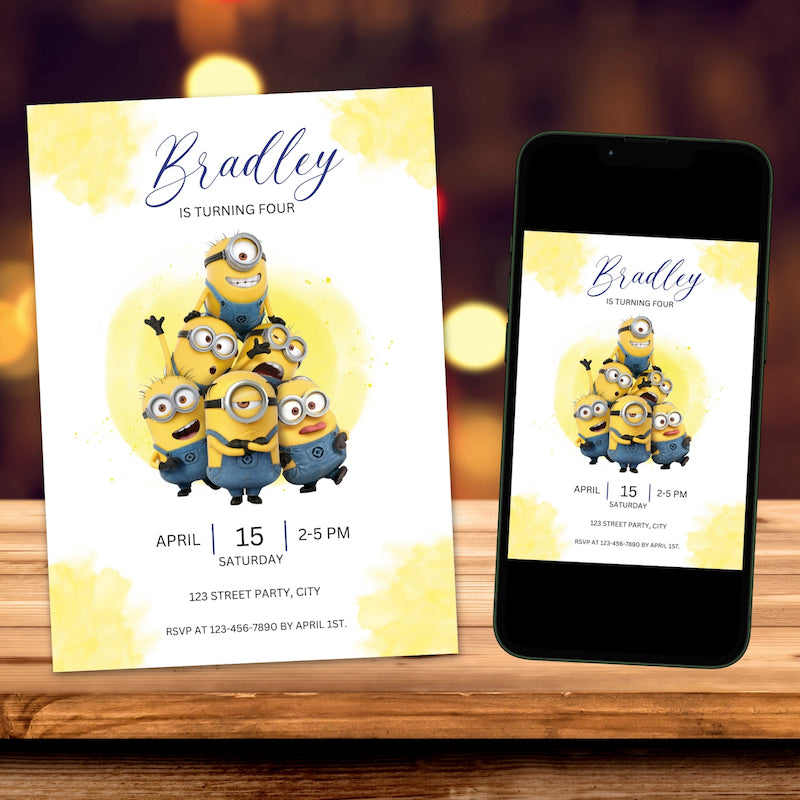 Minions Birthday Invitation