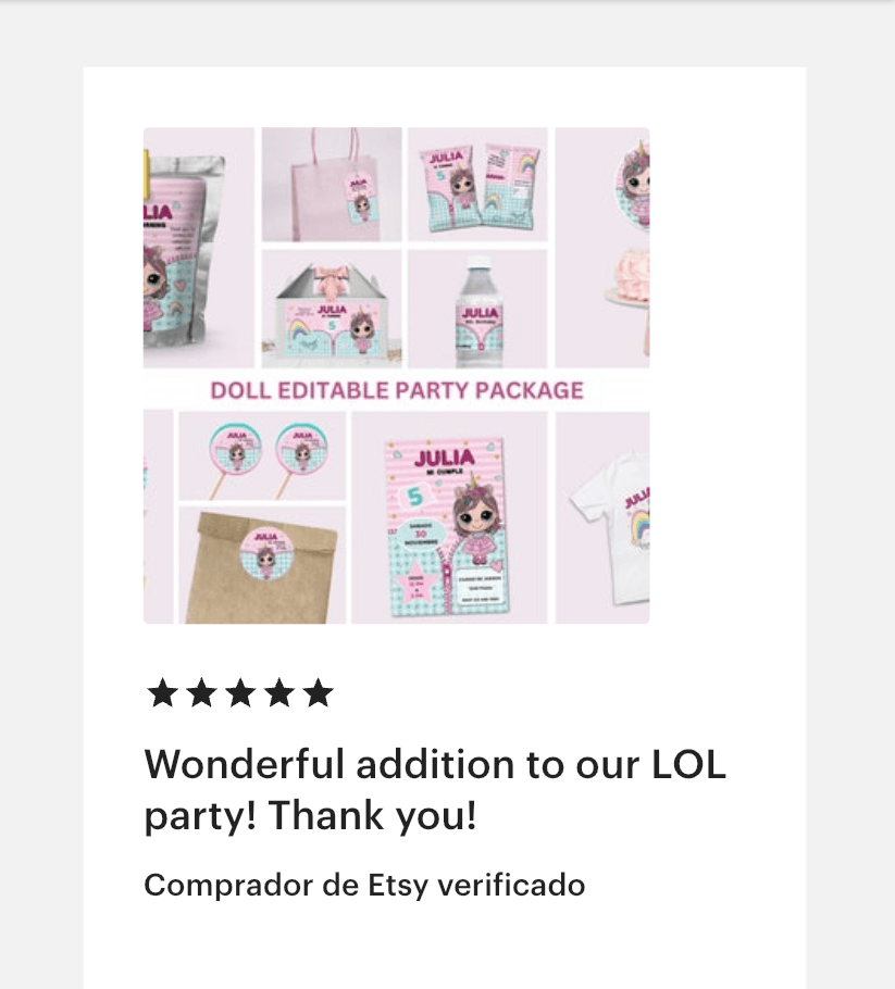 Doll Birthday Party Bundle Pack Instant Download Digital Template