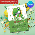 Yoshi Birthday Invitation Editable Template - Nintendo Party Invite Digital Download