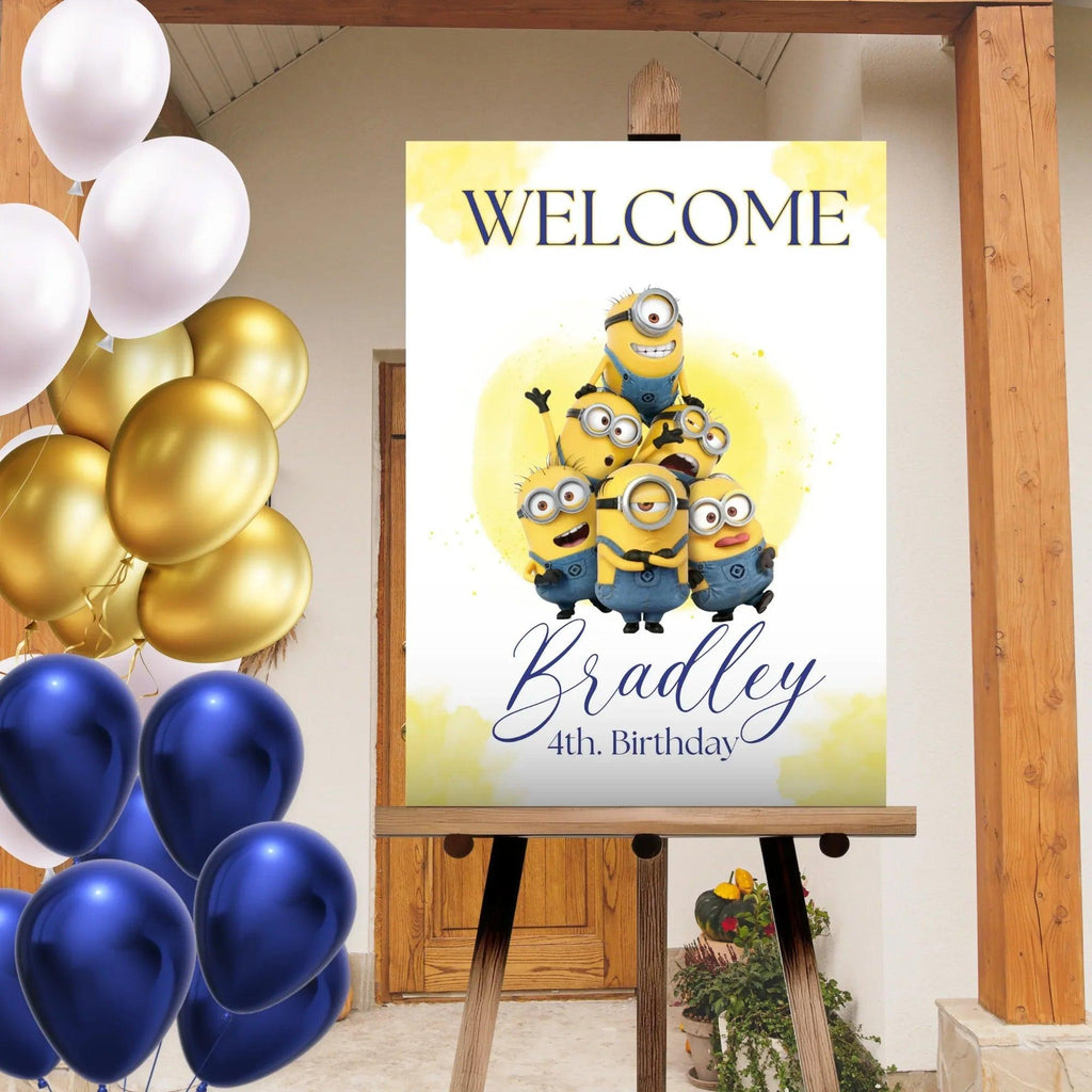 Minions Welcome Sign Instant Download Digital Template - Lovely Printable Party