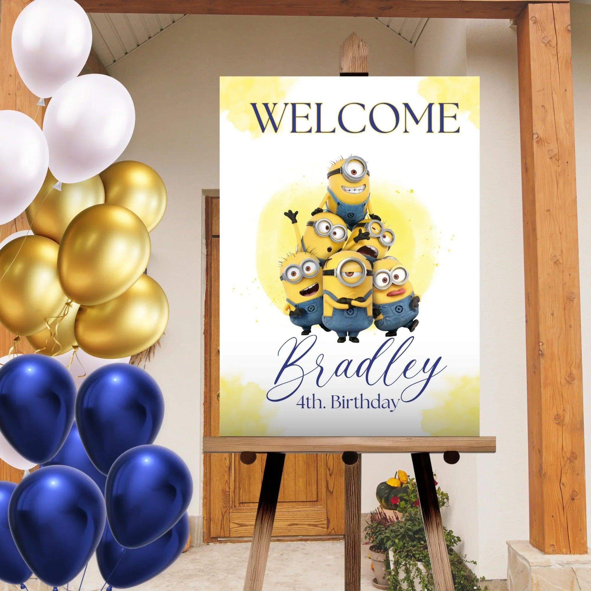 Minions Welcome Sign Instant Download Digital Template - Lovely Printable Party