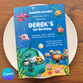 Octonauts Birthday Invitation | Underwater Ocean Theme | Editable Canva Template | Instant Download