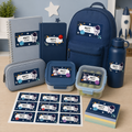 Space Astronaut School Name Labels | Kids Supply Stickers | 5 Designs | Editable Corjl Template | Instant Download