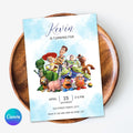 Toy Story Birthday Invitation Editable Template - Watercolor Party Invite Digital Download
