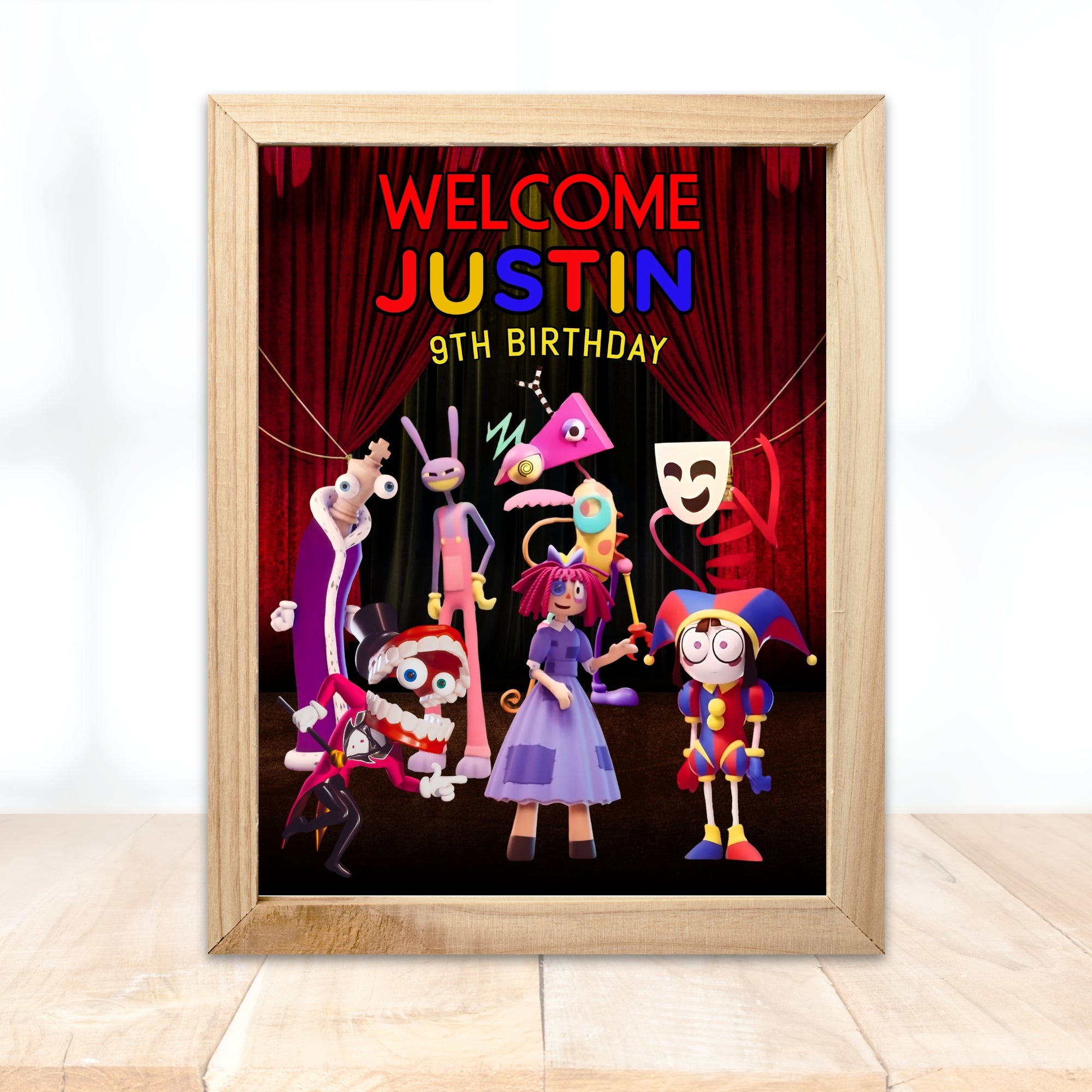 Amazing Digital Circus Welcome Sign | Editable Corjl Template | Instant Download