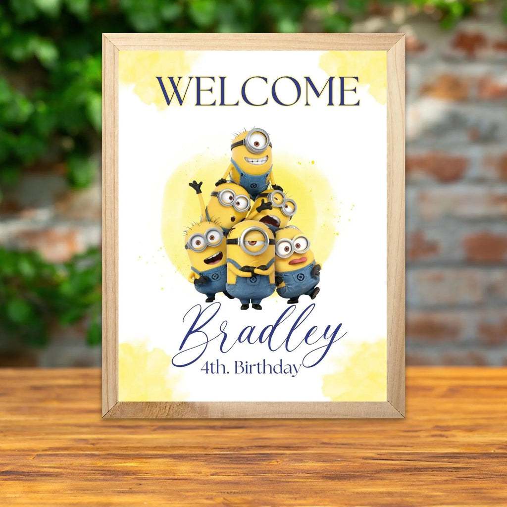 Minions Welcome Sign Instant Download Digital Template - Lovely Printable Party