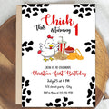 Chicken Birthday Invitation Instant Download - Lovely Printable Party