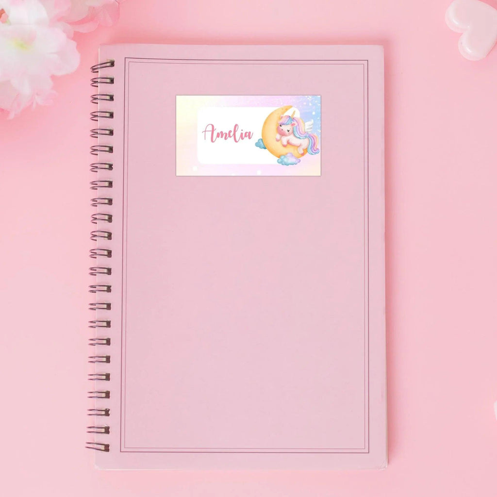 Unicorn Stickers, Kids name labels, School name labels, Classroom Labels, School supply labels, Custom text sticker - Lovely Printable Party