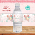 Axolotl water bottle label Instant Download Digital Template - Lovely Printable Party