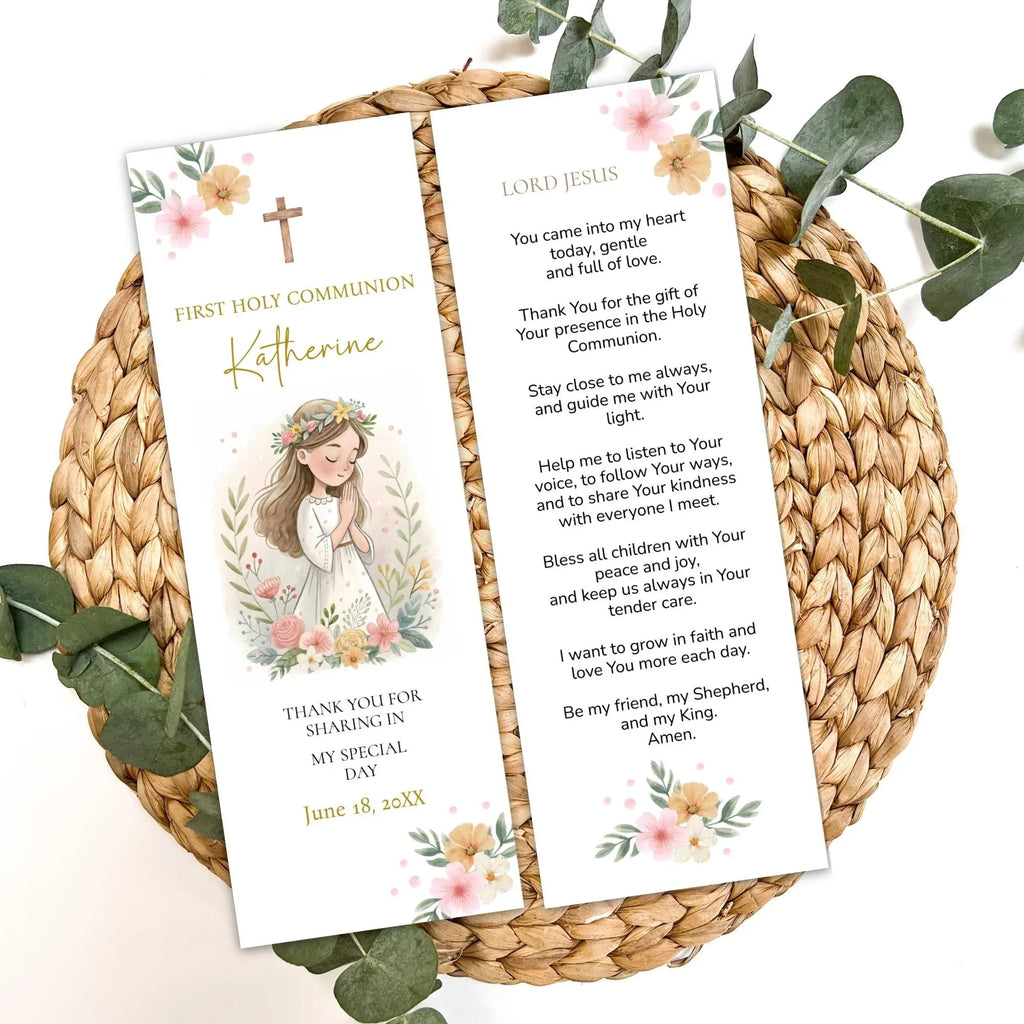 Boho communion Bookmark - Lovely Party