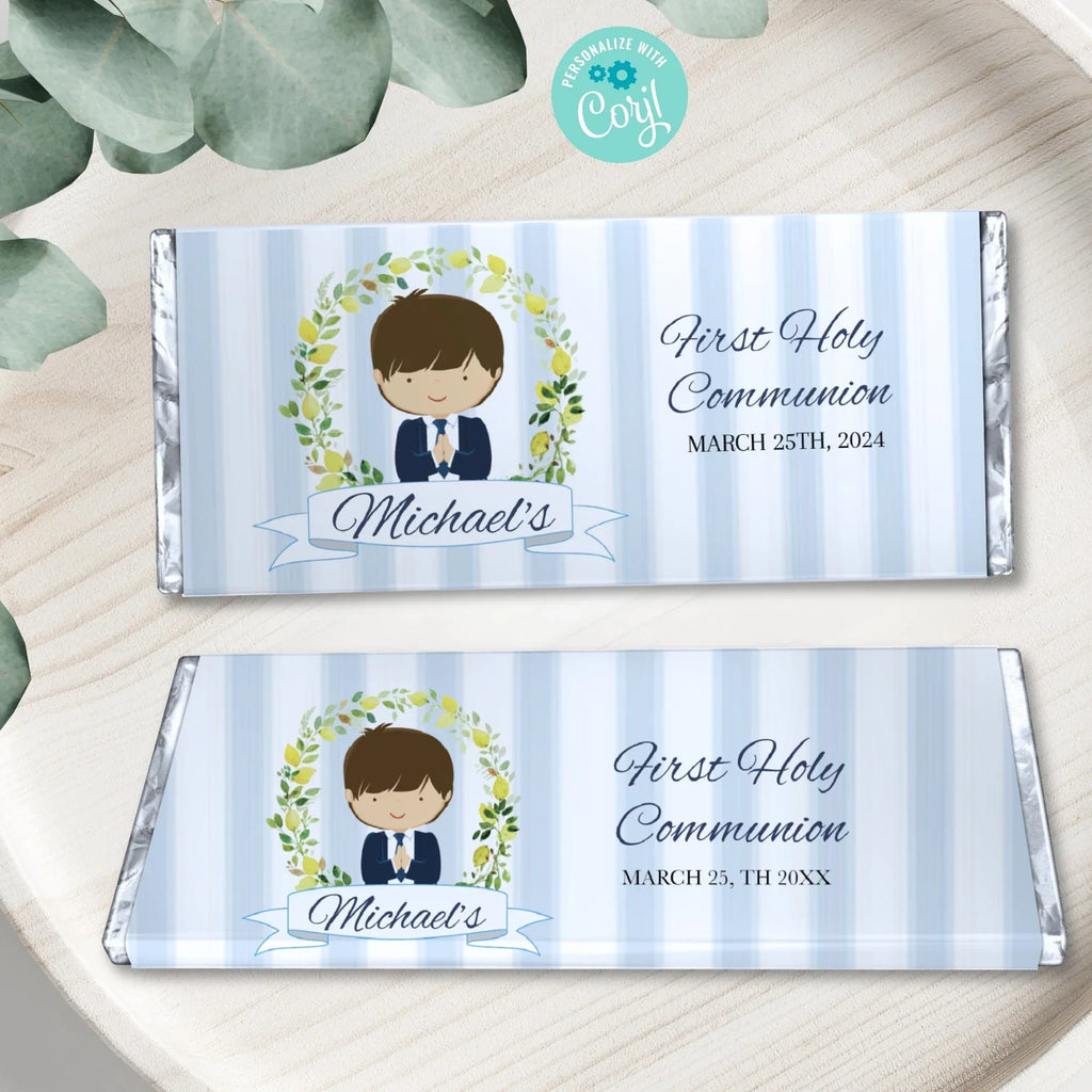 Communion Chocolate Bar Wrapper - Lovely Party
