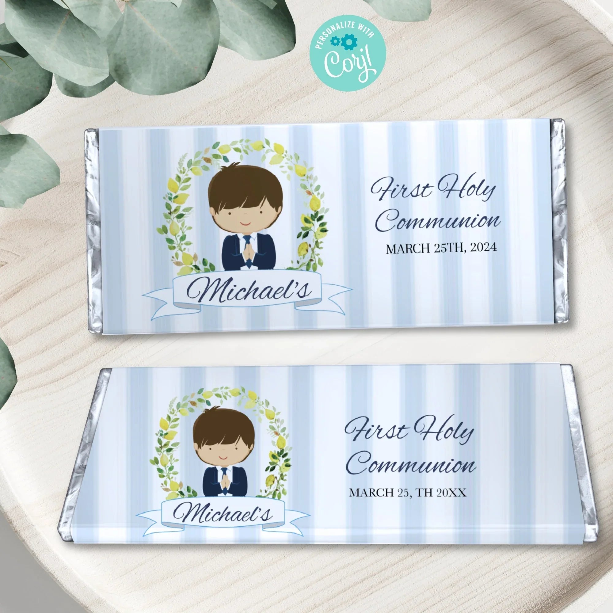 Communion Chocolate Bar Wrapper - Lovely Party