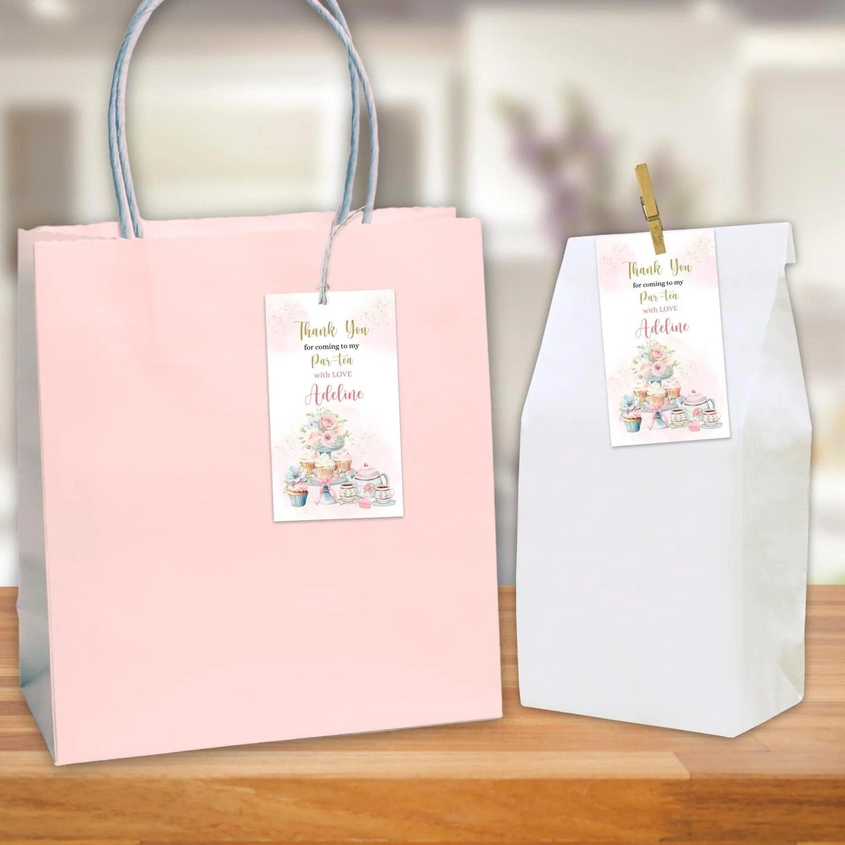 Tea Party invitation and tag, Tea Party Birthday Invitation, Tea Party Favor Tags for Birthday, Baby Shower, or Bridal Shower - Lovely Printable Party