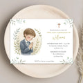 Watercolor First Holy Communion Invitation - Lovely Party