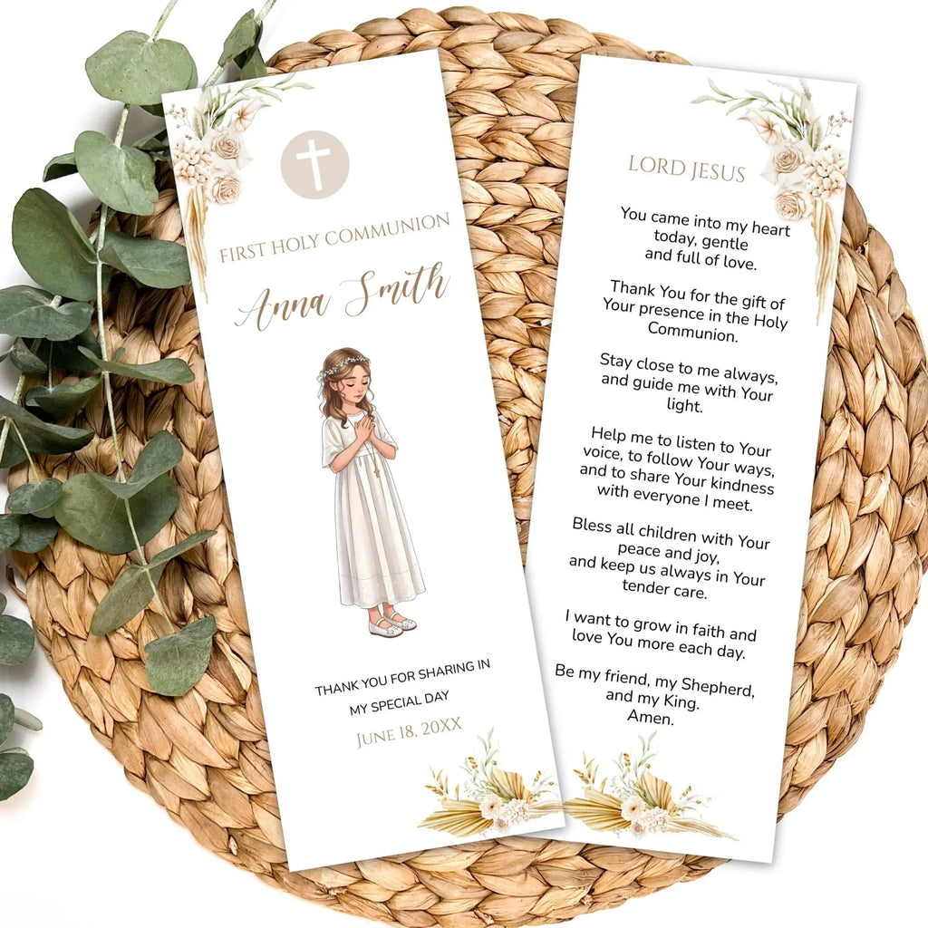 Neutral First communion Bookmark - Lovely Party