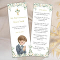 White and green Flowers First Communion Bookmark - Lovely Party