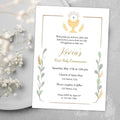 First Holy Communion, Invitation Template, Elegant Communion Invite, Editable First Communion Invitation Boy, Instant Download - Lovely Printable Party